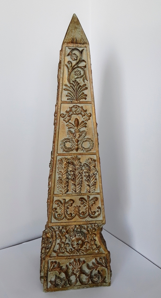 Obelisk 14 1/2 inch tall  3 1/2 square base